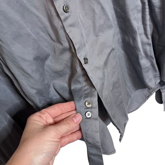 Calvin Klein Men’s Gray Slim Fit Stretch Button Down Dress Shirt size XL. - Picture 4 of 5